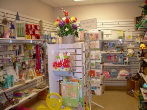 Shelves in Corner of Hospital Gift Shop