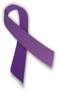 Purple ribbon for Domestic Violence Awareness Month