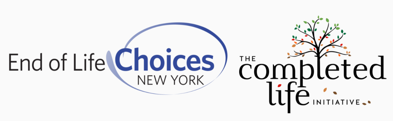 Logos for End of Life Choices New York and The Completed Life Initiatives